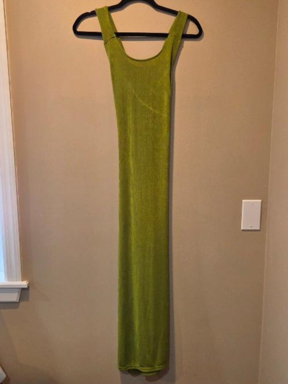Vintage Kiss Club Floor Length Tank Top Green Dress